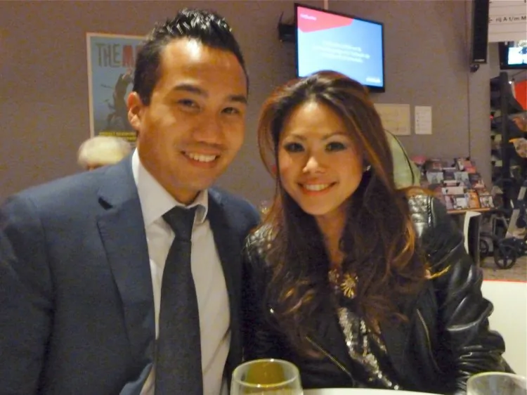 Edwin Simon and his wife Maggie Simon-Tjoeng during intermission at the Shen Yun performance at the Lucent Danstheater in The Hague, on March 13. (Jasper Fakkert/The Epoch Times)