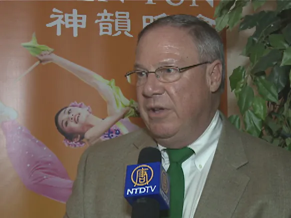 Mr. D. Michael Collins attends Shen Yun Performing Arts in Toledo, on March 17. (Courtesy of NTD Television)
