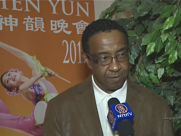 Mr. Clarence Coleman attends Shen Yun Performing Arts in Toledo. (Courtesy of NTD Television)