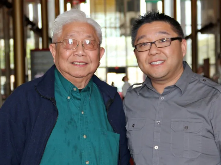 Mr. Quan and John saw New York-based Shen Yun at the matinee session at the Kennedy Center on Sunday, March 25. (Lillian Chang/The Epoch Times)