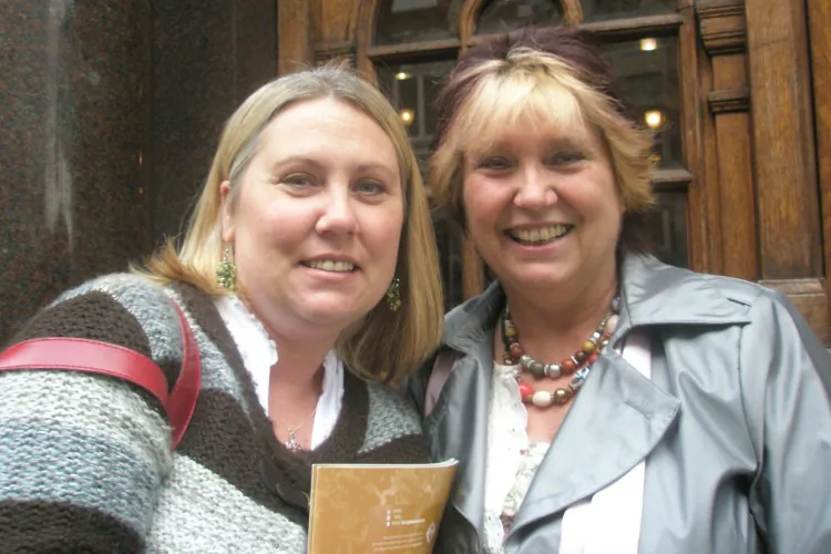 Amanda Hazell(R), a retired sales manager from London, went to see Shen Yun with her daughter Simone Ford and found the “whole thing breathtaking”. (The Epoch Times)