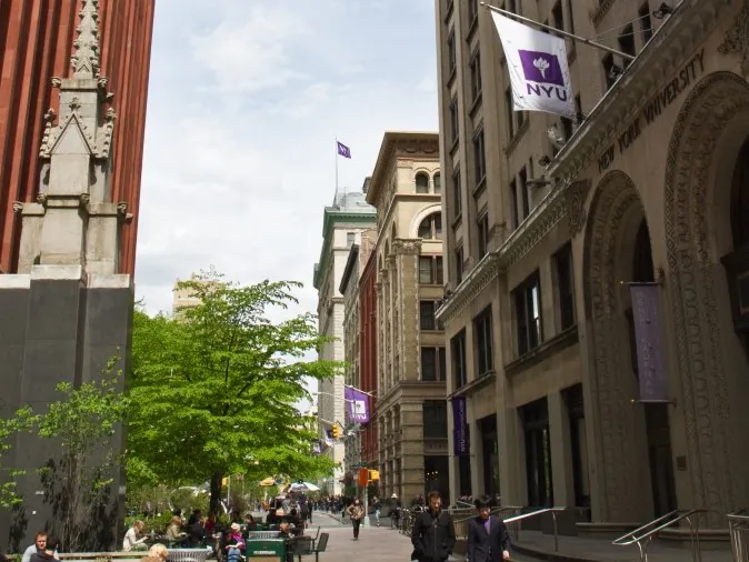 The NYU Student Services building on Mercer Street. (Benjamin Chasteen/The Epoch Times)