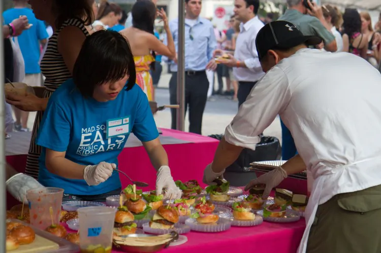 Nina Lagdameo (L) and Yumi Tahara (R) attended the Celebrate Flatiron Chefs event on July 17, at Madison Square Park in Flatiron. (Amelia Pang/The Epoch Times)