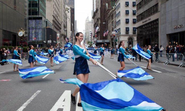 A girl performs at the Columbus Day Parade on Oct. 8, 2012 in New York City. (Amal Chen/The Epoch Times)