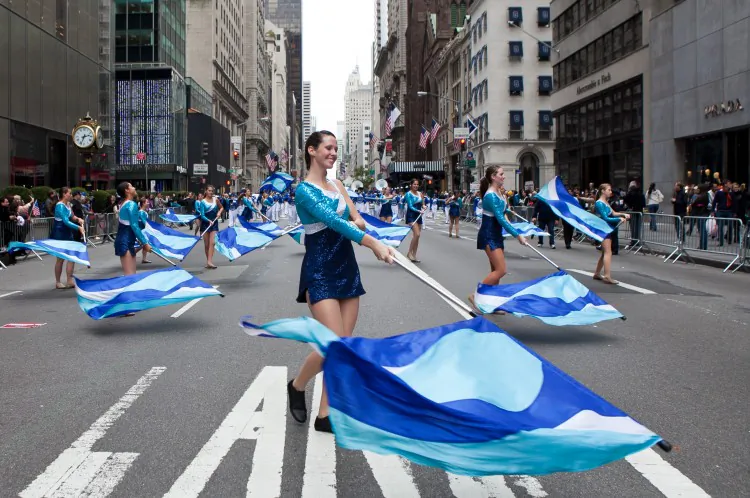 A girl performs at the Columbus Day Parade on Oct. 8, 2012 in New York City. (Amal Chen/The Epoch Times)