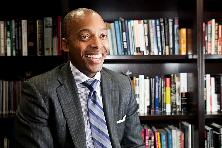 Dr. Khalil Gibran Muhammad, director of the Schomburg Center For Research in Black Culture at the center in Harlem, New York on Oct 24. (Amal Chen/The Epoch Times)