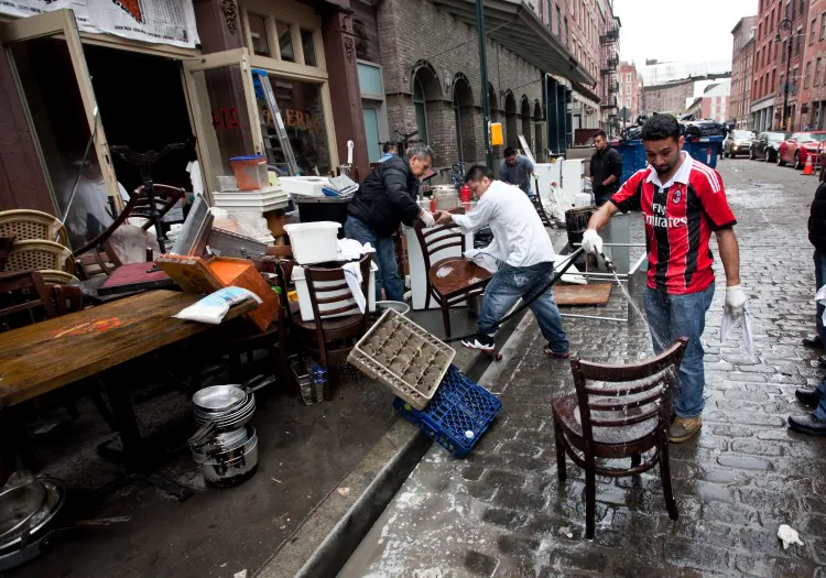 The Sea-Horse restaurant, near the East River in Lower Manhattan, sustained heavy flooding during Superstorm Sandy. Owner Sherry Delamarter worked hard to reopen the bar Thursday Nov. 15. Her next goal is to reopen the restaurant. (Amal Chen/The Epoch Times)