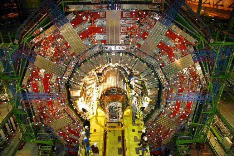 Based on the data produced by big detectors like the Compact Muon Spectrometer (CMS) at CERN, Geneva, the structure of matter can be studied in detail. (KIT/Markus Breig)