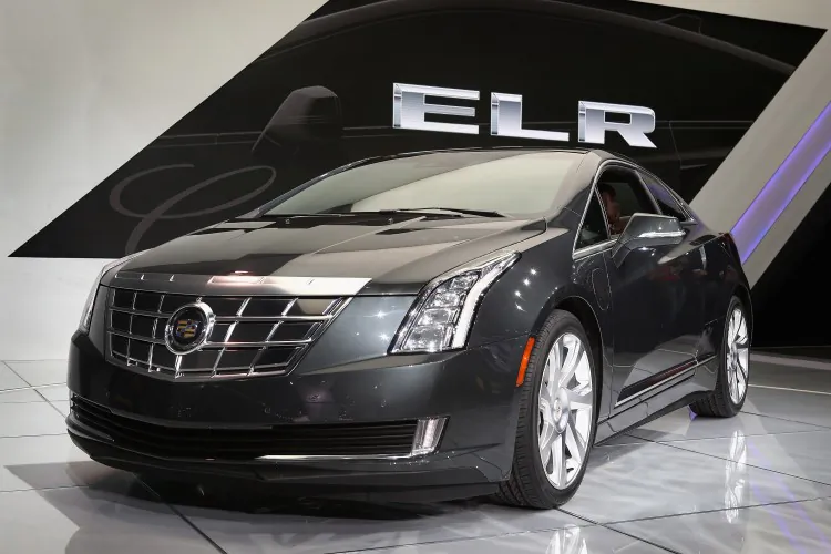 Cadillac shows off its ELR extended-range luxury hybrid during the media preview at the North American International Auto Show on Jan. 15, 2013, in Detroit, Michigan. The auto show will be open to the public Jan. 19-27. (Scott Olson/Getty Images)