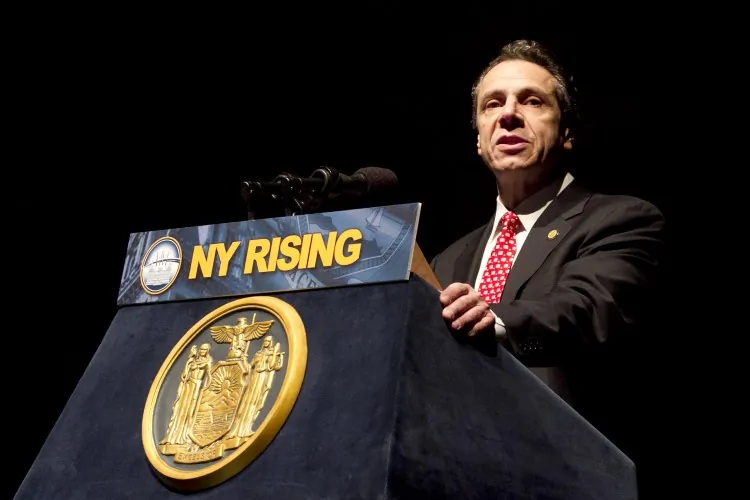 Governor Andrew Cuomo on Feb. 6th. (Samira Bouaou/The Epoch Times)