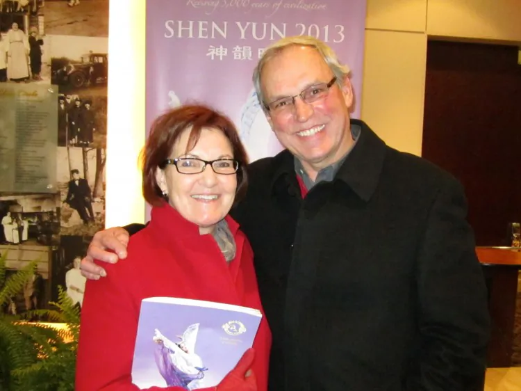 Joyce and Donald Starr enjoy an evening at Shen Yun Performing Arts in Worcester. (Steve Gigliotti/The Epoch Times)