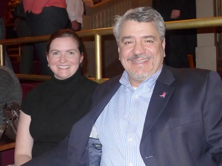 Heather Habelka and Jim Miron, the former mayor of Stratford, Conn., attended Shen Yun Performing Arts at the Palace Theater, on Feb.14. (Hannah Cai/The Epoch Times)