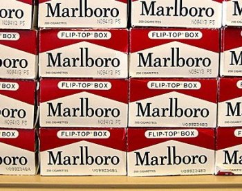 Cartons of Marlboro brand cigarettes are seen inside a Cigarettes Cheaper store June 13, 2003 in Niles, Illinois. (Tim Boyle/Getty Images)
