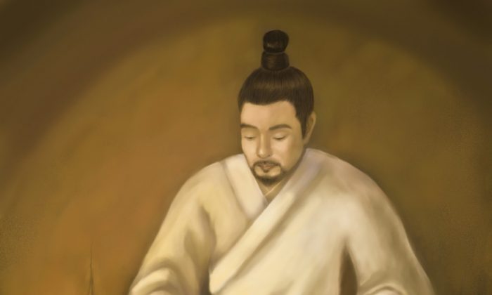 Sun Zi, the great Chinese general and military strategist, writes the treatise “The Art of War.” (SM Yang/The Epoch Times)