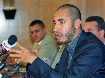 The son of Libyan leader Moammar Gadhafi Saadi Gadhafi, reportedly fled to Niger on Monday. (Fehti Belaid/AFP/Getty Images)