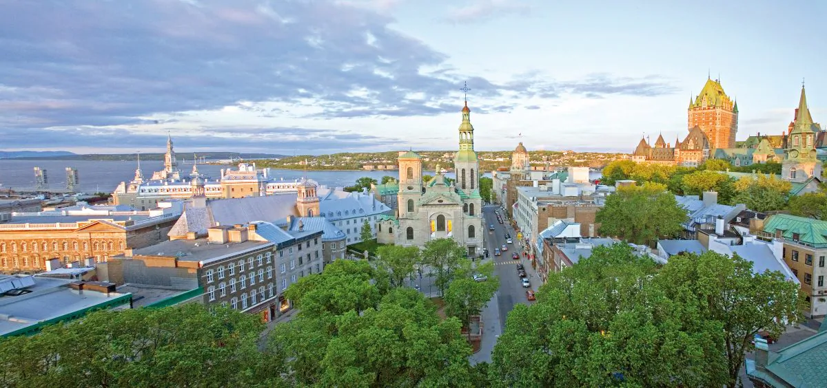 Panorama of the Quebec City skyline and the St. Lawrence River. (Luc-Antoine Couturier)