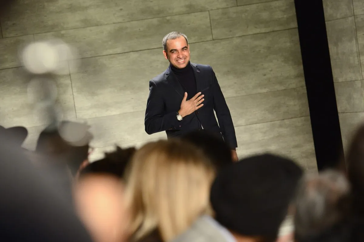 Designer Bibhu Mohapatra attends the Bibhu Mohapatra fashion show during Mercedes-Benz Fashion Week Fall 2015 at The Pavilion at Lincoln Center on February 18, 2015 in New York City. (Noam Galai/Getty Images for Mercedes-Benz Fashion Week)