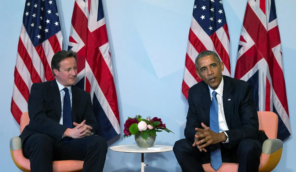 President Barack Obama and Britain's Prime Minister David Cameron in Germany on June 7, 2015. (Carl Court/Getty Images)