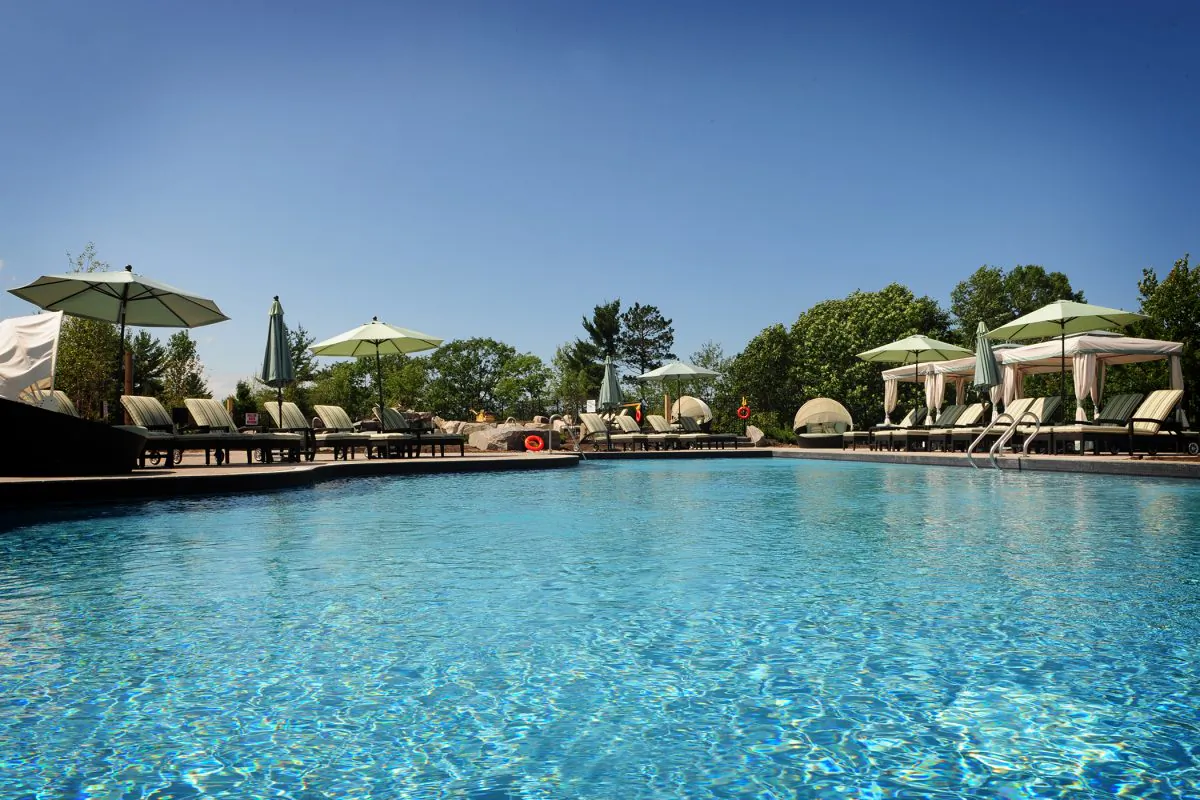 The pool at the Muskoka Bay Club. (Courtesy of Freed Developments)