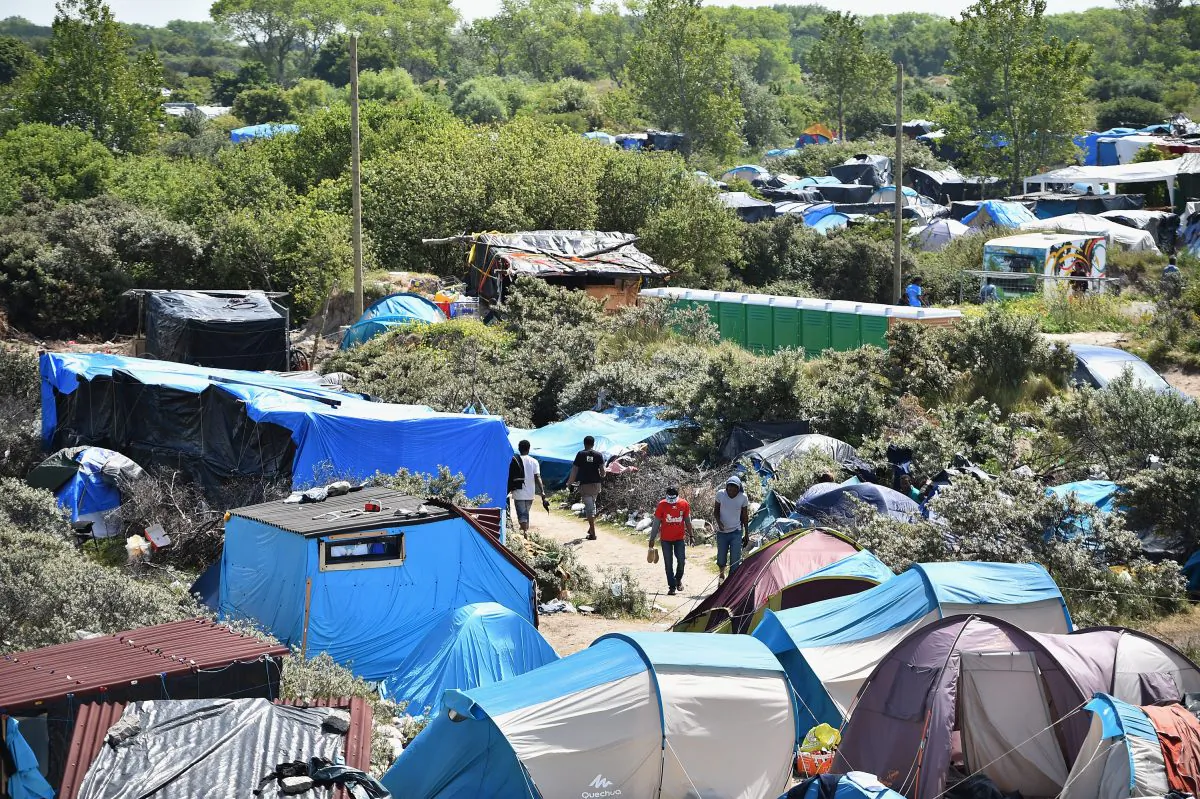 Migrants in a make shift camp known as the 'New Jungle,' in Calais, France, on June 25, 2015. (Jeff J. Mitchell/Getty Images)