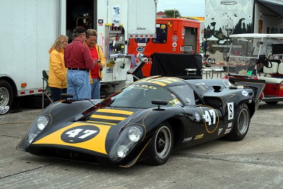 The Lola T70 coupe was one of the most popular and most beautiful Lola sports cars. (James Fish/The Epoch Times)