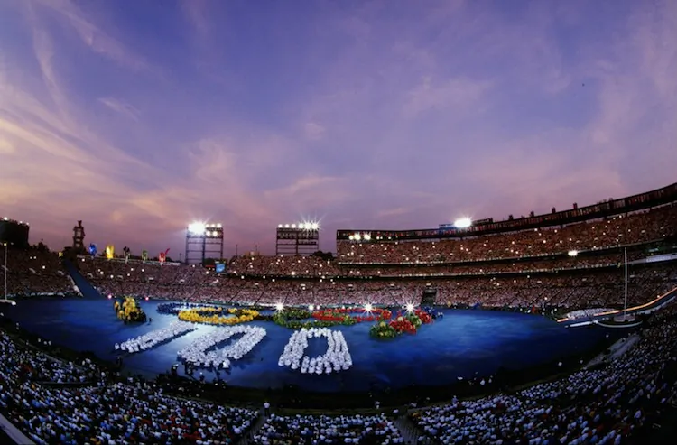 The 1996 Atlanta Olympic Stadium, at full Olympic capacity of 80,000. It is now Turner Field, a 50,000-seat baseball park. (Simon Bruty/GettyImages)Staf