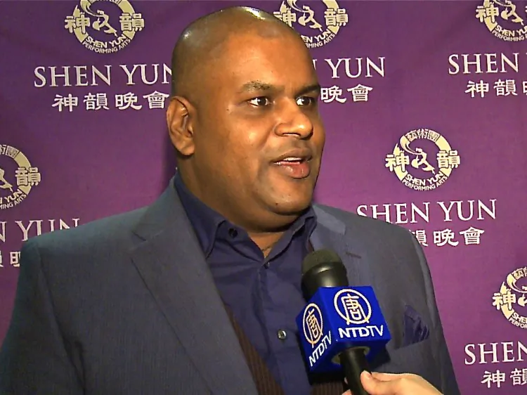Tenor Marcus Saroop said Shen Yun Performing Arts was among the best productions he had ever seen. (Courtesy of NTD Television)