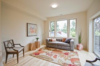 GREEN LIVING: The living room of a Sage Green Home will afford the dweller a healthy environment, as well as give energy back to the grid. (Travis Stanley) GREEN LIVING: The living room of a Sage Green Home will afford the dweller a healthy environment, as well as give energy back to the grid. (Travis Stanley)