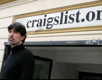 CENSORED: In this file photo, Craigslist CEO Jim Buckmaster poses in front of the Craigslist office in San Francisco. The company has agreed to remove its adult services section on its popular classified ads website under regulatory pressure. (Justin Sullivan/Getty Images)
