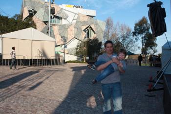 Steve Taylor, who was originally from the United Kingdom, with Spencer. (David Bryceson/The Epoch Times) Steve Taylor, who was originally from the United Kingdom, with Spencer. (David Bryceson/The Epoch Times)