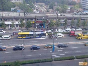 Route 10 bus after the explosion. (Photo taken from Interet.)