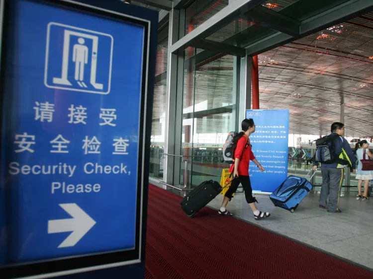 Beijing Capital International Airport on July 20, 2008 in Beijing. Overseas visitors transiting via Beijing will be able stay in the capital for up to 72 hours without a visa. (China Photos/Getty Images)