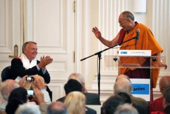 The Dalai Lama, in Paris last week, expressed concern about Tibet in the aftermath of the Olympics. (Frank Perry/AFP/Getty Images)