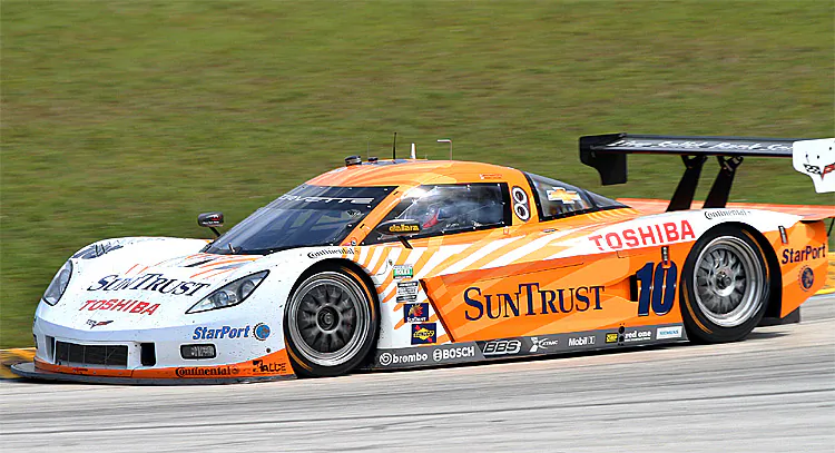 Jeff Segal and Emil Assentato in the GT-class FXDD Ferrari took their second consecutive Rolex GT class win. (James Fish/The Epoch Times)