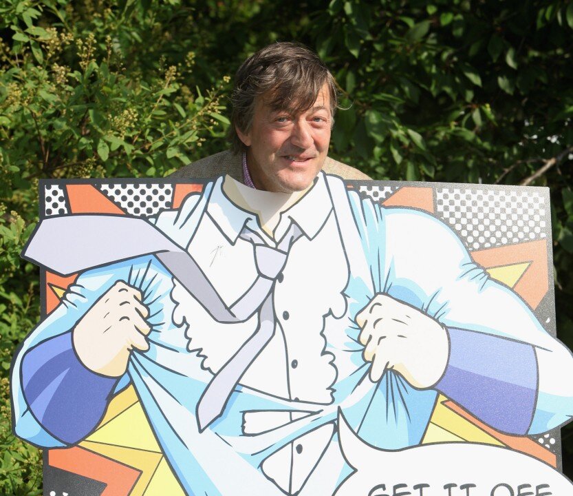 Comedian Stephen Fry launches a campaign 'Get It Off Your Chest' to encourage men to seek help for mental health problems in 2009 in London. (Tim Whitby/Getty Images)