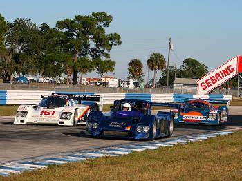 GTPs in action—Peter Angelos in his 1997 Kudzu DLM-008 is chased by an unidentified driver in a Porsche 962, while Lloyd Hawkins in the ex-Brun Motorsports 1990 962C plots to overtake both. GTPs in action—Peter Angelos in his 1997 Kudzu DLM-008 is chased by an unidentified driver in a Porsche 962, while Lloyd Hawkins in the ex-Brun Motorsports 1990 962C plots to overtake both.