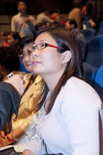 Ms. Zhuo Shiwen, professor of Da-Yeh University, highly praises the magnificent performance of Shen Yun Performing Arts' last show in Taiwan. (Su Yufen/The Epoch Times)