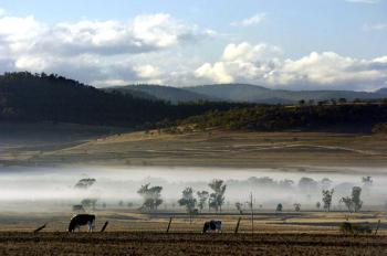 A property near Toowoomba, west of Brisbane. The best quality coal in Australia coincides in many places with the best farmland. (Heather Faulkner/AFP/Getty Images)