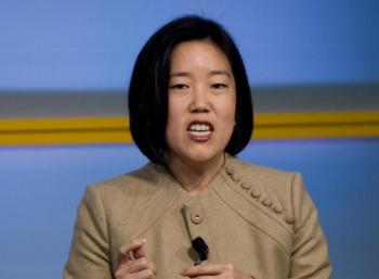 Michelle Rhee speaks during the Characters Unite National Town Hall at the NEWSEUM on Dec. 2, 2009 in Washington, DC. (Kris Connor/Getty Images)