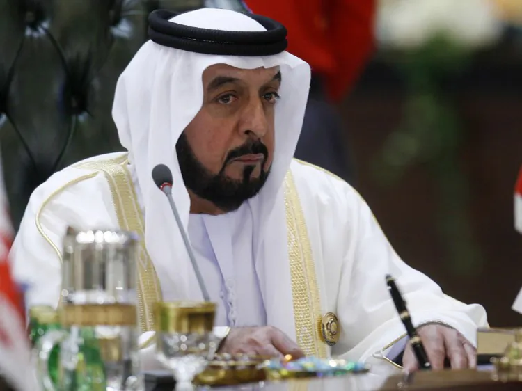 UAE president, Sheikh Khalifa bin Zayed al-Nahayan, attends the final session of the Gulf Cooperation Council (GCC) summit in Kuwait City, in Dec. 2009. (Yasser al-Zayyat/AFP/Getty Images)