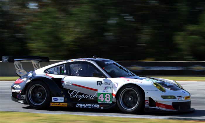 Marco Holzer will share driving chores with Bryce Miller in the #48 Paul Miller Racing Porsche for the 2013 ALMS season. (James Fish/The Epoch Times)