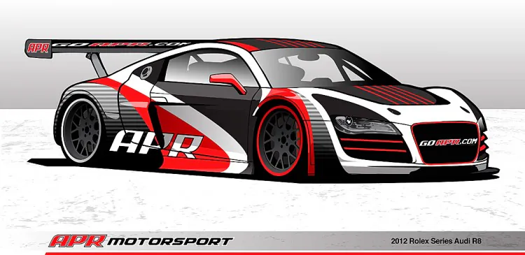 APR is the first team to order up one of the brand new Audi R8 Grand Am cars for the Rolex Sports car Series. (APR Motorsport)