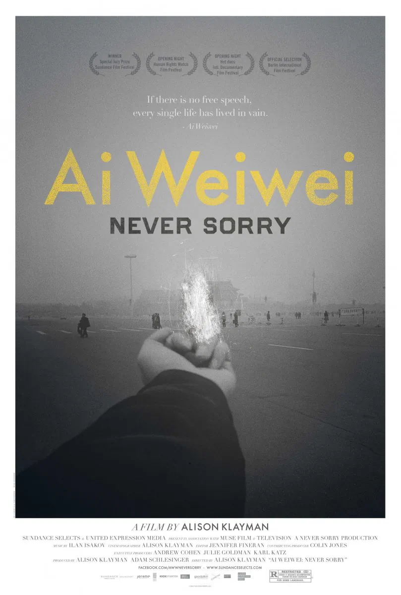 Poster of Alison Klayman’s documentary “Ai Weiwei: Never Sorry.” (Never Sorry LLC, a Sundance Selects release.)