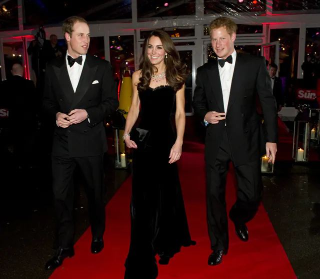 Kate Middleton in a Ralph Lauren Blue Label sweater-dress.  (Ben Stansall-WPA Pool/Getty Images)