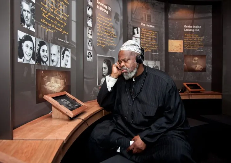 Imam Al-Haji Talib W. 'Abdur-Rashid at the Anne Frank Center. (Amal Chen/The Epoch Times)