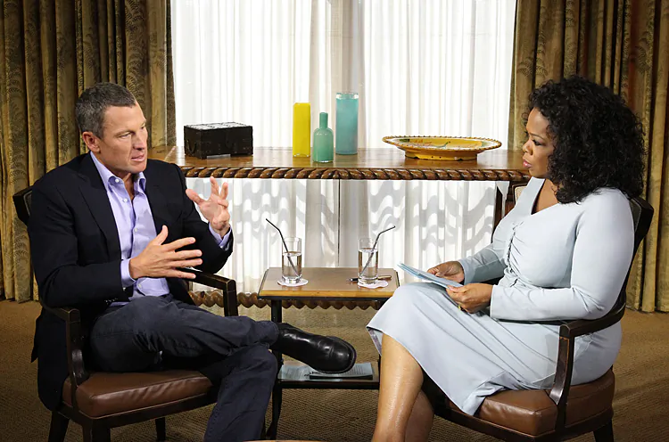 Lance Armstrong said he was happier after admitting his drug use than he was when winning seven Tours de France. Hopefully he can continue to serve as an inspiration for cancer victims and caregivers. (George Burns/Oprah Winfrey Network via Getty Images)