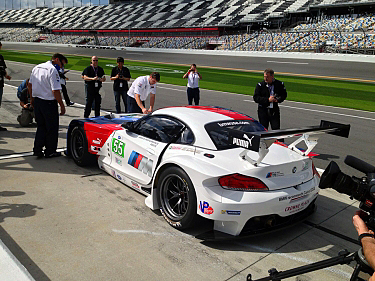 The radical fender flares are reminiscent of an old IMSA Camel GT car—not a bad thing at all. (ALMS.com)