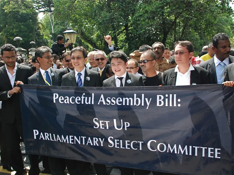 The bar’s proposed amendments to PA 2011 were successfully delivered by Lim Chee Wee, president of the Bar Council.  (James Chow/The Epoch Times)