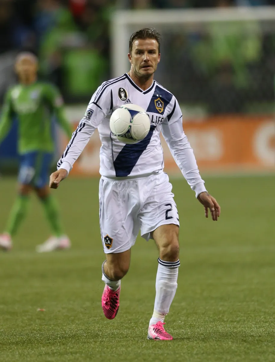 David Beckham in action against the Seattle Sounders on Sunday Nov. 18, 2012 at Century Link Field in Seattle. Beckham announced on Monday that the MLS Cup on Dec. 1 against the Houston Dynamo at the Home Depot Center in Carson, Calif., will be his last game with the L.A. Galaxy. (Otto Greule Jr/Getty Images)
