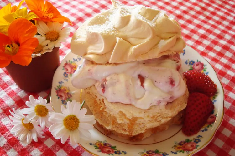 Fresh berries, pillowy whipped cream and crisp, sweet meringues dessert. (Sandra Shields/The Epoch Times)